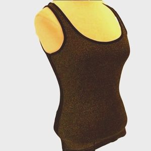 Vero Moda Black/Gold Lurex & Lace Tank NWT- Sz. XS